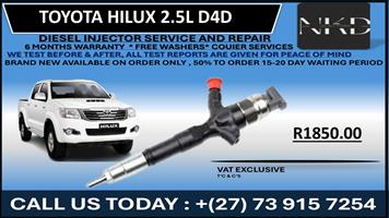 Toyota Hilux 2.5L Diesel Injectors 