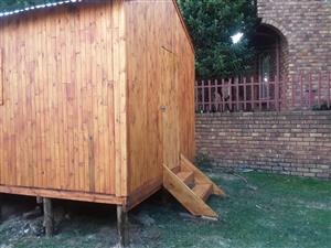 Wendy houses, log cabins and knotty pine, tool sheds, guard huts, custom-made 