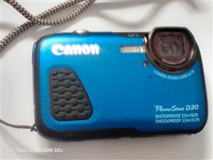 12.1 Mega Pixels Canon PowerShot D30 Waterproof Shockproof Full HD GPS