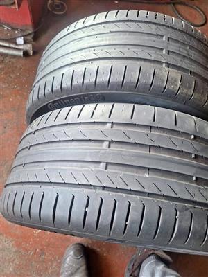 2 X 245/40/18 continental runflat tyres for sell 