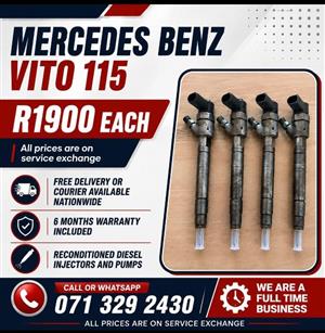 MERCEDES BENZ VITO 115 INJECTORS FOR SALE WITH WARRANTY 