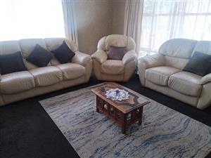 Genuine leather lounge suute