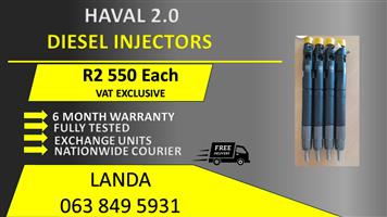 HAVAL 2.0 DIESEL INJECTORS FOR SALE OR RECON WITH WARRANTY 