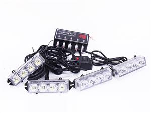 Universal Grill Mounted Emergency Strobelight Set (4 light kit)