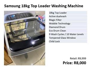 18kg Samsung Top Loader Washing Machine