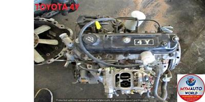 TOYOTA HILUX/HIACE 2.2L COMPLETE 4Y ENGINE FOR SALE