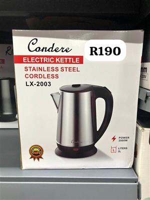 Condere Electric Kettles for sale collection in Lenasia south payment confirms your order