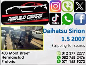 RebuildCentre Daihatsu Sirion 1.5 2007 stripping for parts.