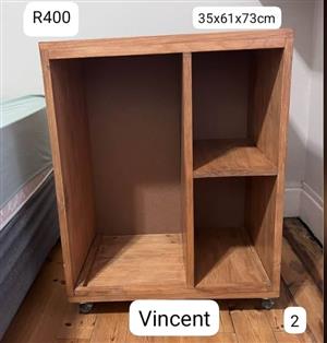 bedside table bookshelf (35x61x73cm)