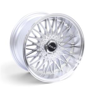 15″ M9291 Eagle 4×100 & 4×114 Silver with Polished Lip Alloy Wheels