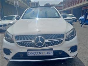 2018 MERCEDES BENZ 220d GLC DIESEL, AMG 4MATIC, AUTOMATIC, WHITE COLOUR
