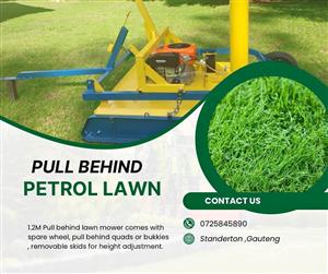 Pull Behind Lawn Mower 15Hp Petrol Bukkie/ Quad