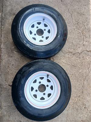 10  INCH 4 HOLE  RIMS and TRYRES FOR SALE