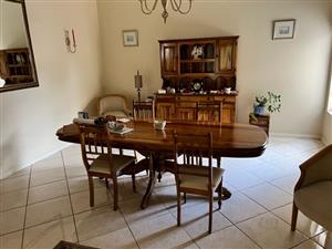 Solid Blackwood Dining Table and Chairs