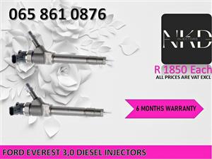 FORD EVEREST 3.0 DIESEL INJECTORS FOR SALE OR RECON WITH WARRANTY