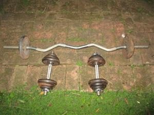 Barbell and Dumbell 30 kg weight set