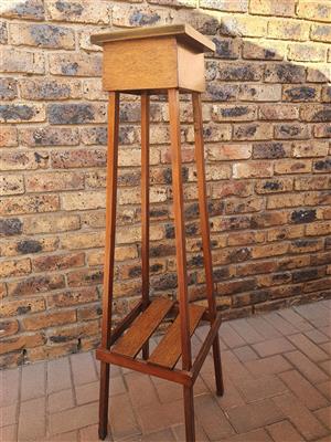 Plant Stand. High. Antique. strong wood