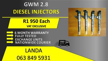 GWM 2.8 DIESEL INJECTORS FOR SALE OR RECON WITH WARRANTY 