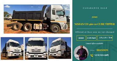 2010 -Nissan UD QUON 460 10 Cube Tipper Truck now  -well maintained and ready for work 