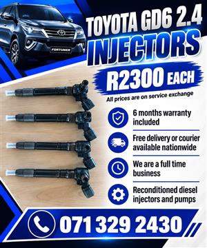TOYOTA GD6 2.4 INJECTORS FOR SALE WITH WARRANTY INCLUDED 