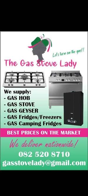 Gasstoves and gasgeysers