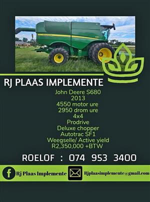 John Deere S680 Stroper