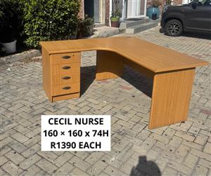 CECIL NURSE OFFICE LSHAPE DESK WITH DRAWERS
