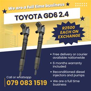 TOYOTA GD6 2.4 INJECTORS FOR SALE WITH WARRANTY 