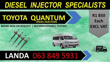 TOYOTA QUANTUM DIESEL INJECTORS FOR SALE OR RECON WITH WARRANTY 