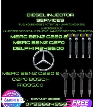 MERC BENZ C220/C270 DELPHI /BOSCH DIESEL INJECTORS RECON/EXCHANGE