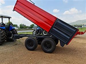 New double axle farm tipper trailers