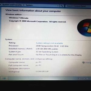 Compaq laptop with windows 7 ultimate