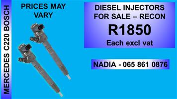 MERCEDES C220 BOSCH DIESEL INJECTORS FOR SALE