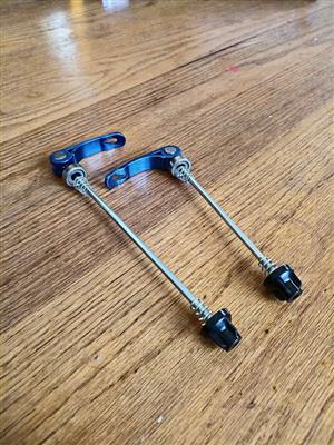 Blue Bicycle Quick Release Skewers