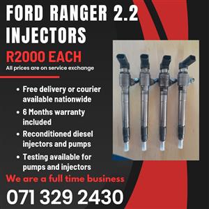 FORD RANGER 2.2 INJECTORS FOR SALE WITH WARRANTY 
