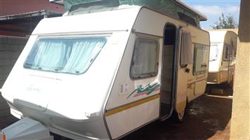 GYPSEY CARAVETTE 6 B 1995 MODEL WITH FULL TENT AND RALLY TENT IN EXCELLENT CONDI