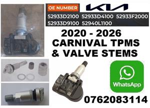 Kia Carnival TPMS tyre pressure monitor sensors and valves 