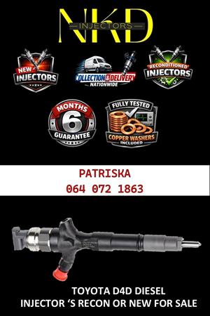 TESTED DIESEL INJECTORS FOR SALE-TOYOTA 2KD D4D FOR SALE 