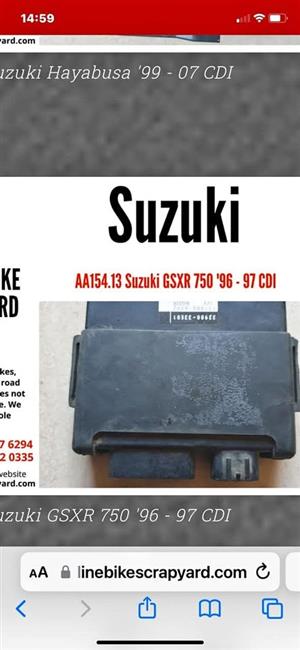 Suzuki GSXR 750 cdi. Online bike Scrapyard new and secondhand spares and accessories and workshop.