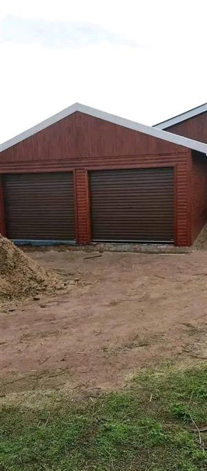 Double Log Wood Garage