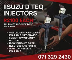 ISUZU D TEQ INJECTORS FOR SALE 