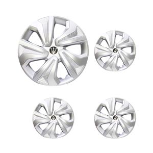 14″ WK Series Silver & Carbon Fibre Design Wheel Caps (Set of 4)