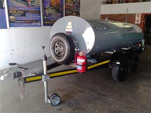 2026 TRAILERS AND TANKERS 3000L DOUBLE AXLE BRAKED MILD STEEL DIESEL TANKER 
