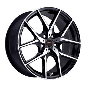15″ A-Line Tatum 4/108 Black Machine Face Alloy Wheels