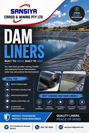 Heavy Duty PVC Dam Liners-800gsm
