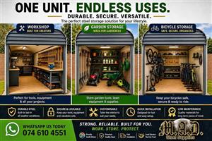 Steel Storage Units | Workshop | Bike | Garden Storage