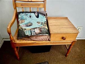 Oak telephone table