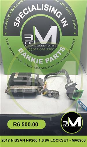 2017 NISSAN NP200 1.6 8V LOCKSET - MV0903 