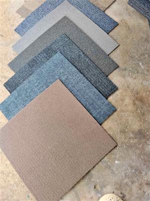 Rubber underneath carpet tiles for sale in excellent condition as new