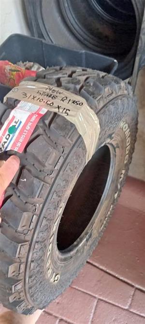 1x 31x10.50x15 New tyre